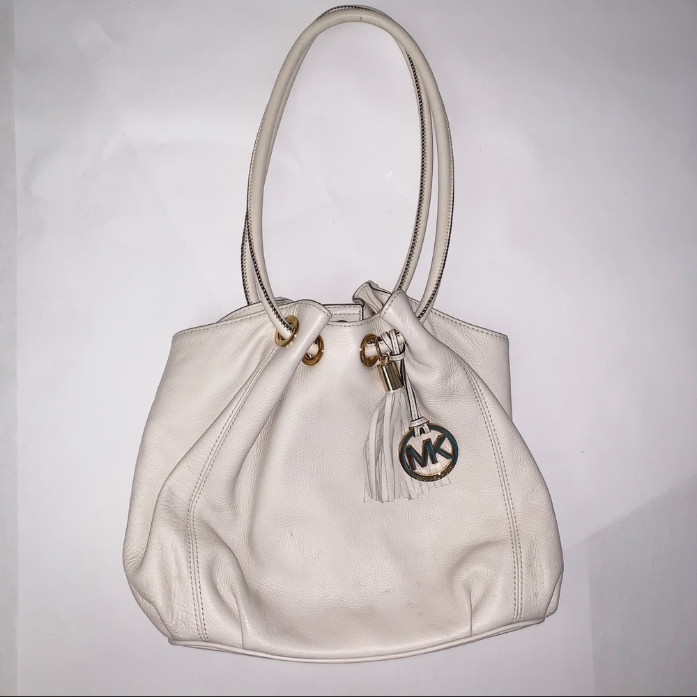 Cream/White Michael Kors Leather purse/handbag